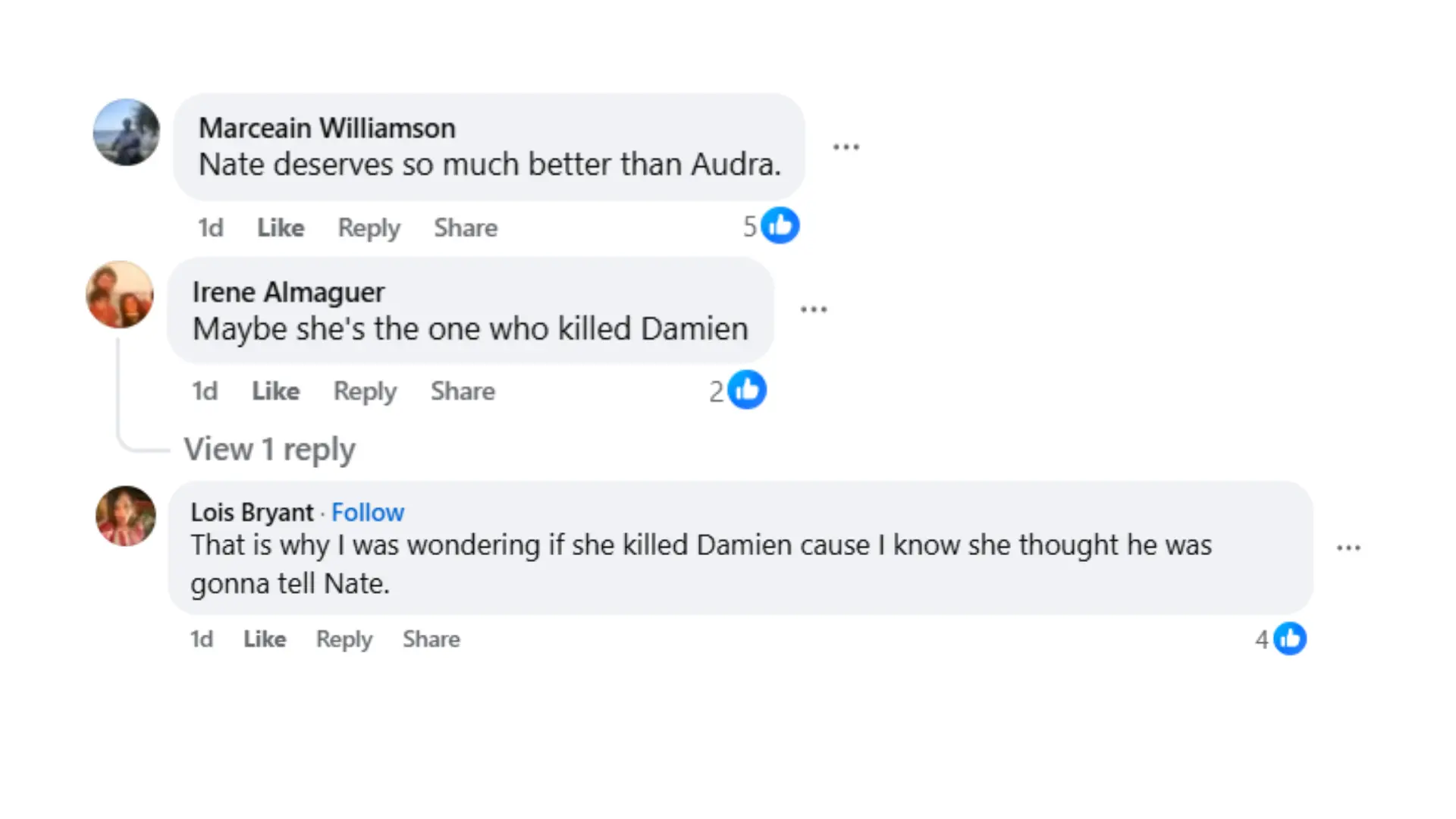 Fans comment  (Image via Facebook - Young and Restless Canadian Day Ahead Recaps )