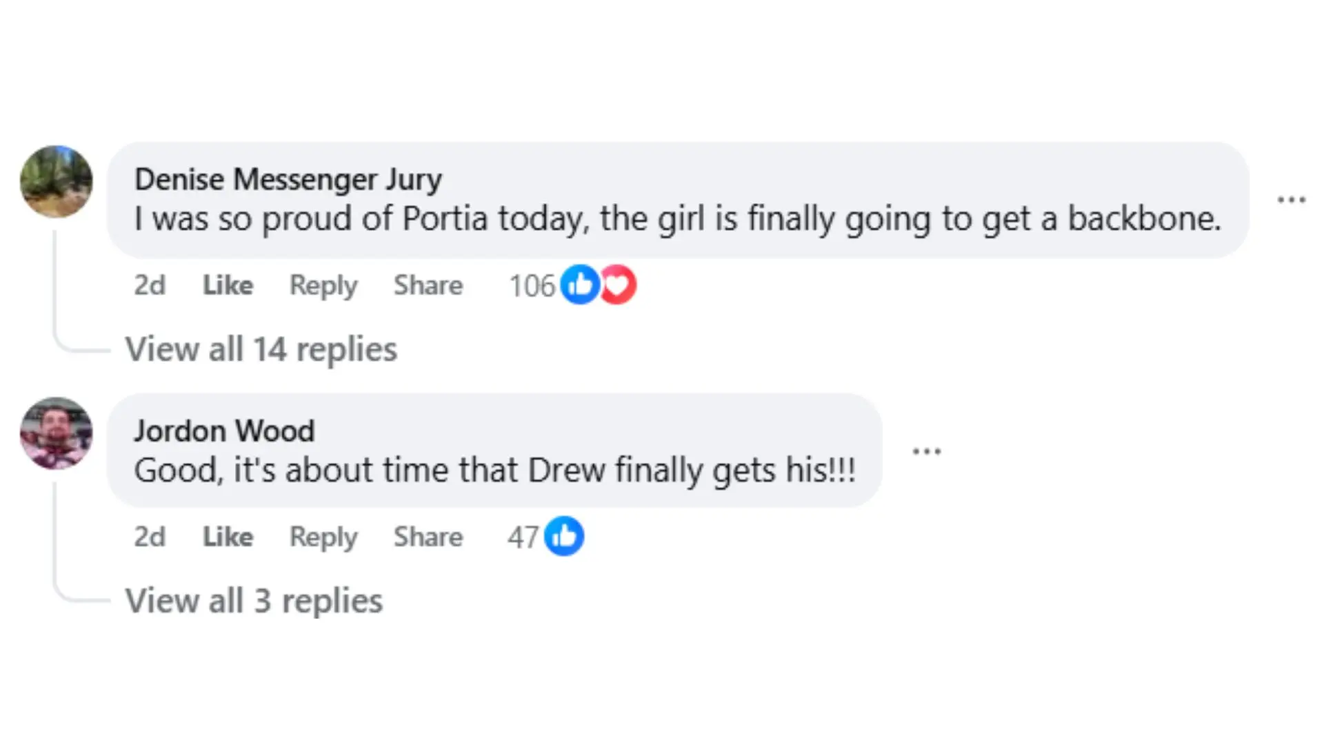 Fans comments ( Image via Facebook - General Hospital Fans) 