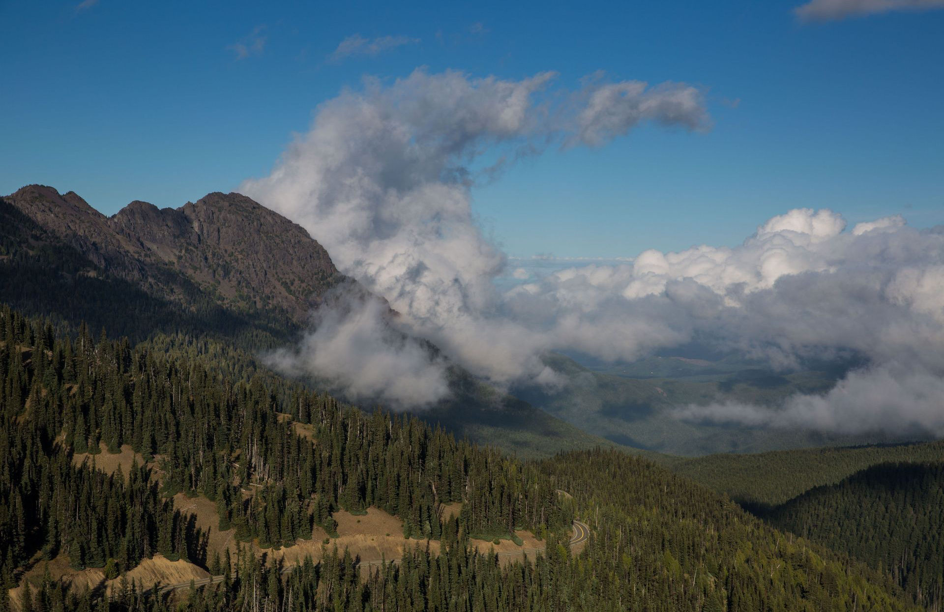 View from the Hurricane Ridge Visitor Center at the Olympic National Park near Seattle (Image via Getty)