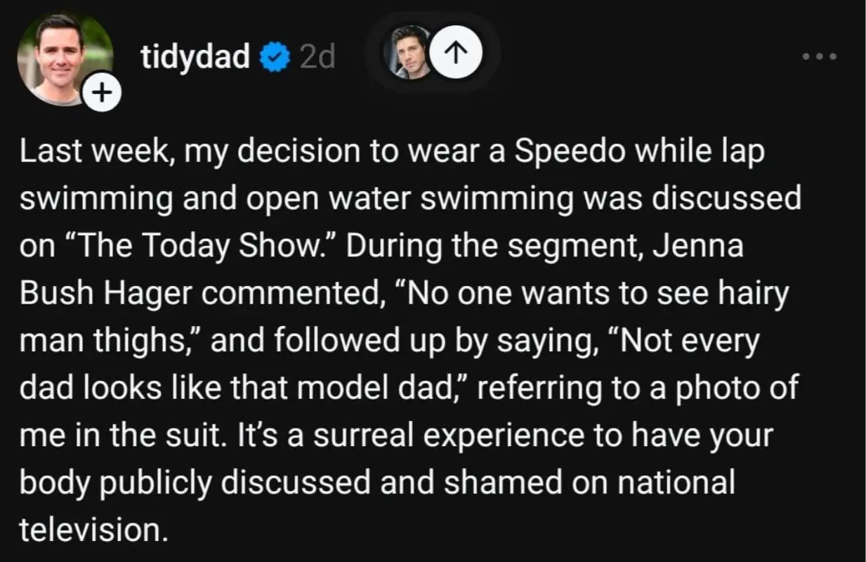 Tyler Moore posted on Threads (Image via Threads/@tidydad)