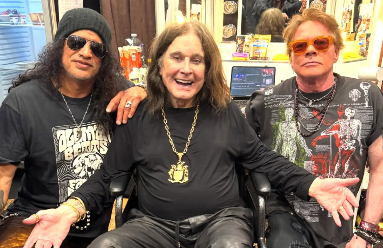 Ozzy Osbourne [center] was in a coma for eight days after an ATV accident in 2003 (Image via Instagram/@ozzyosbourne)