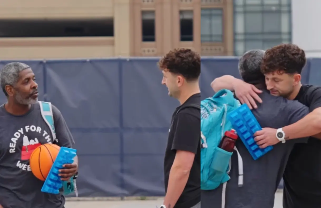 Zachery Dereniowski surprised an army veteran in his recent video (Image via Instagram/@mdmotivator)