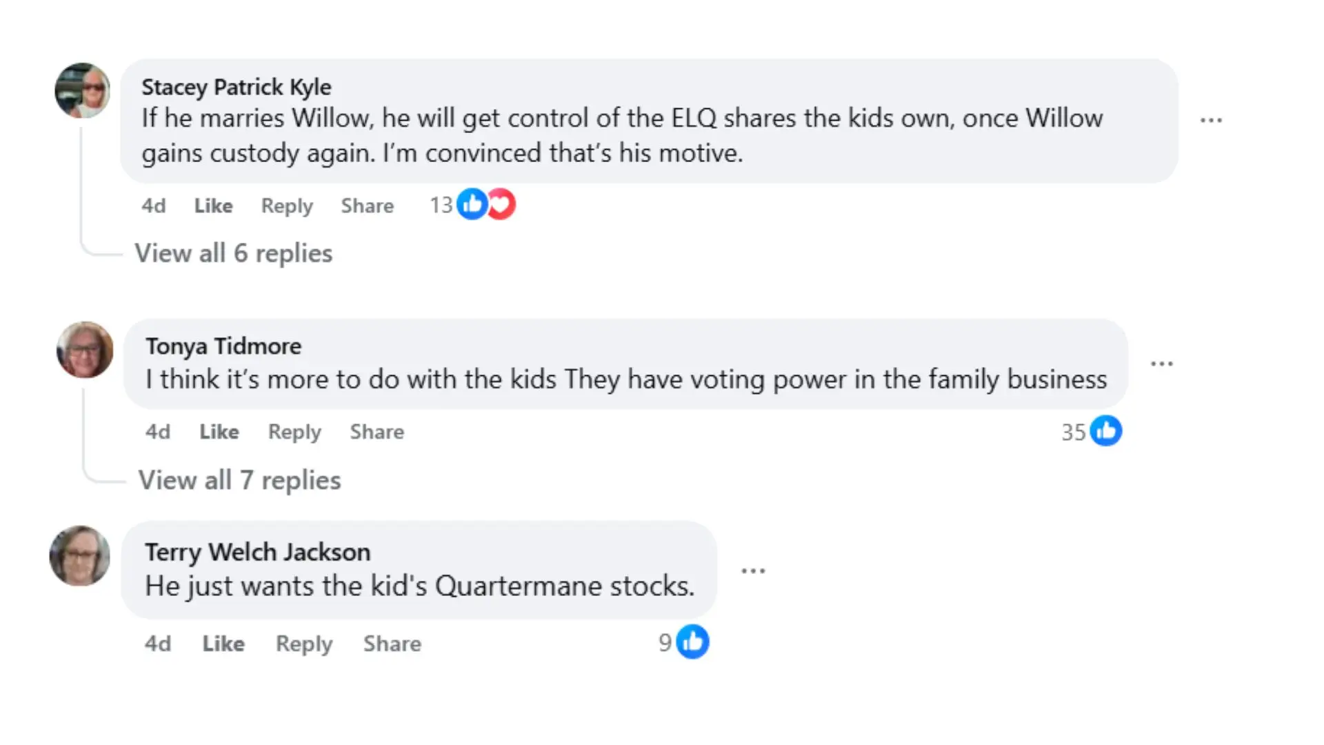Comments by the fans (Image via Facebook - General Hospital Fans - Official)