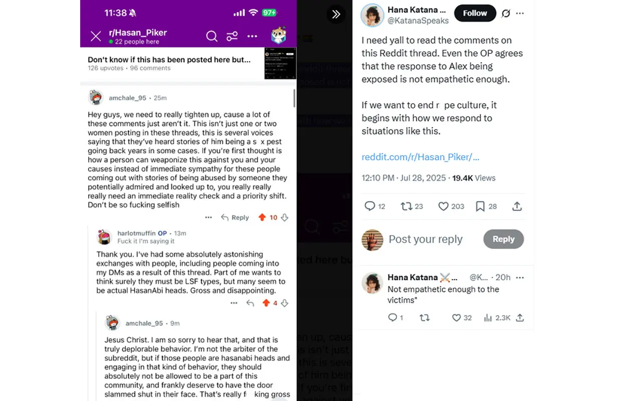 A comment reacting to the subreddit (image via X/@KatanaSpeaks)
