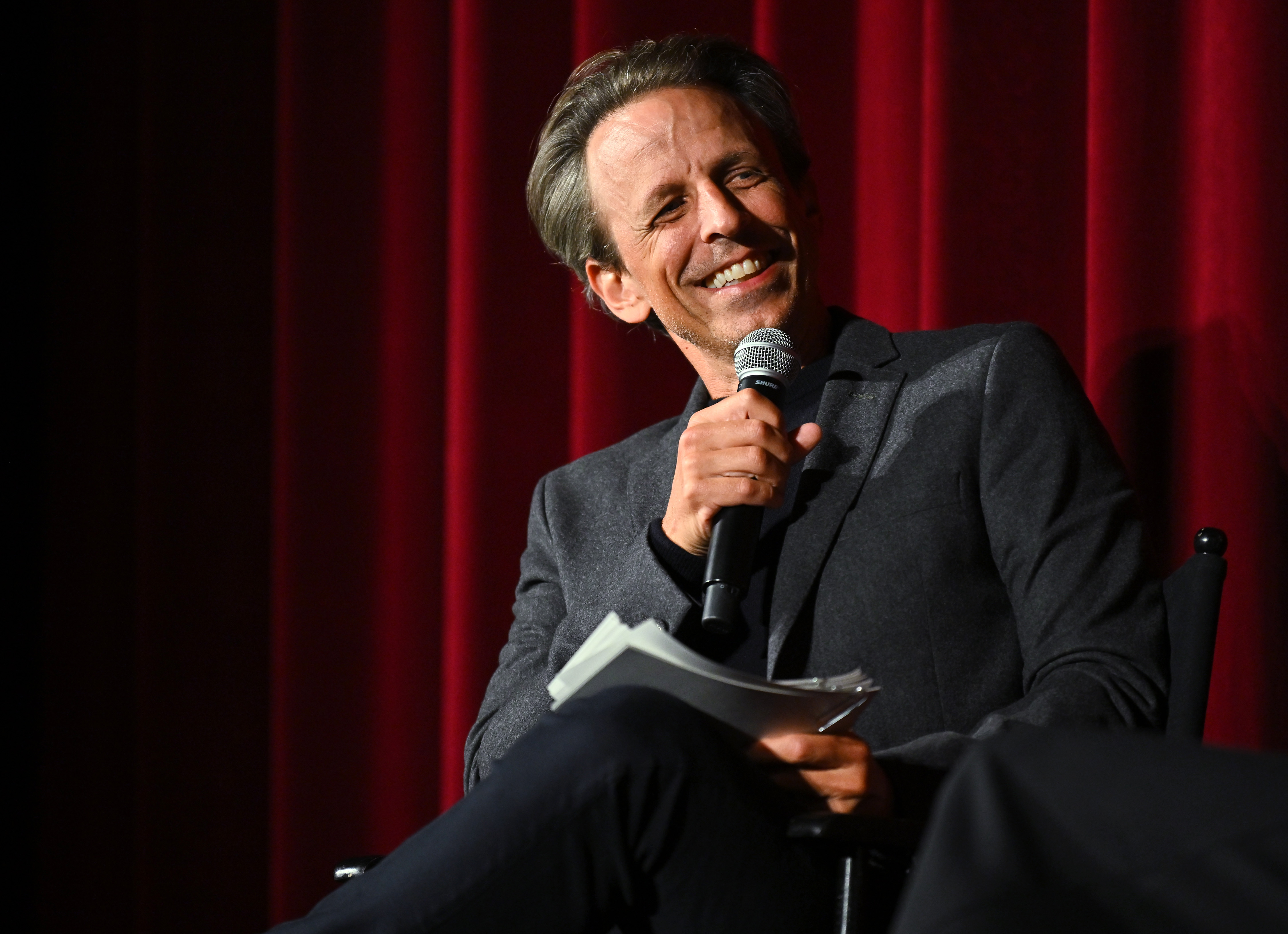 Seth Meyers at the Will &amp; Harper NY Special Screening at The Paris Theater on September 24, 2024 (Image via Getty Images)