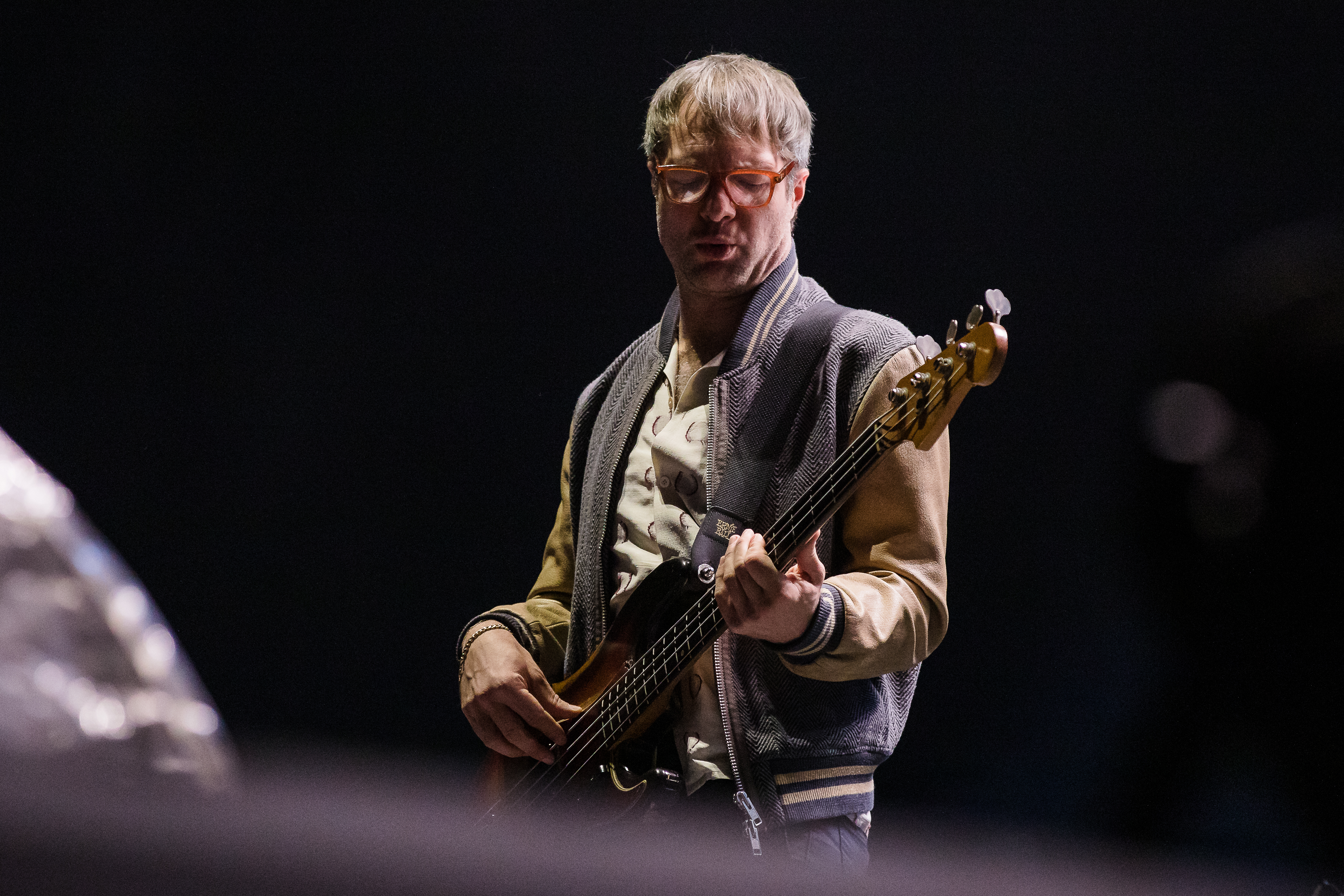 Mickey Madden during a Maroon 5 concert in Sao Paulo, Brazil (Photo by Mauricio Santana/Getty Images)