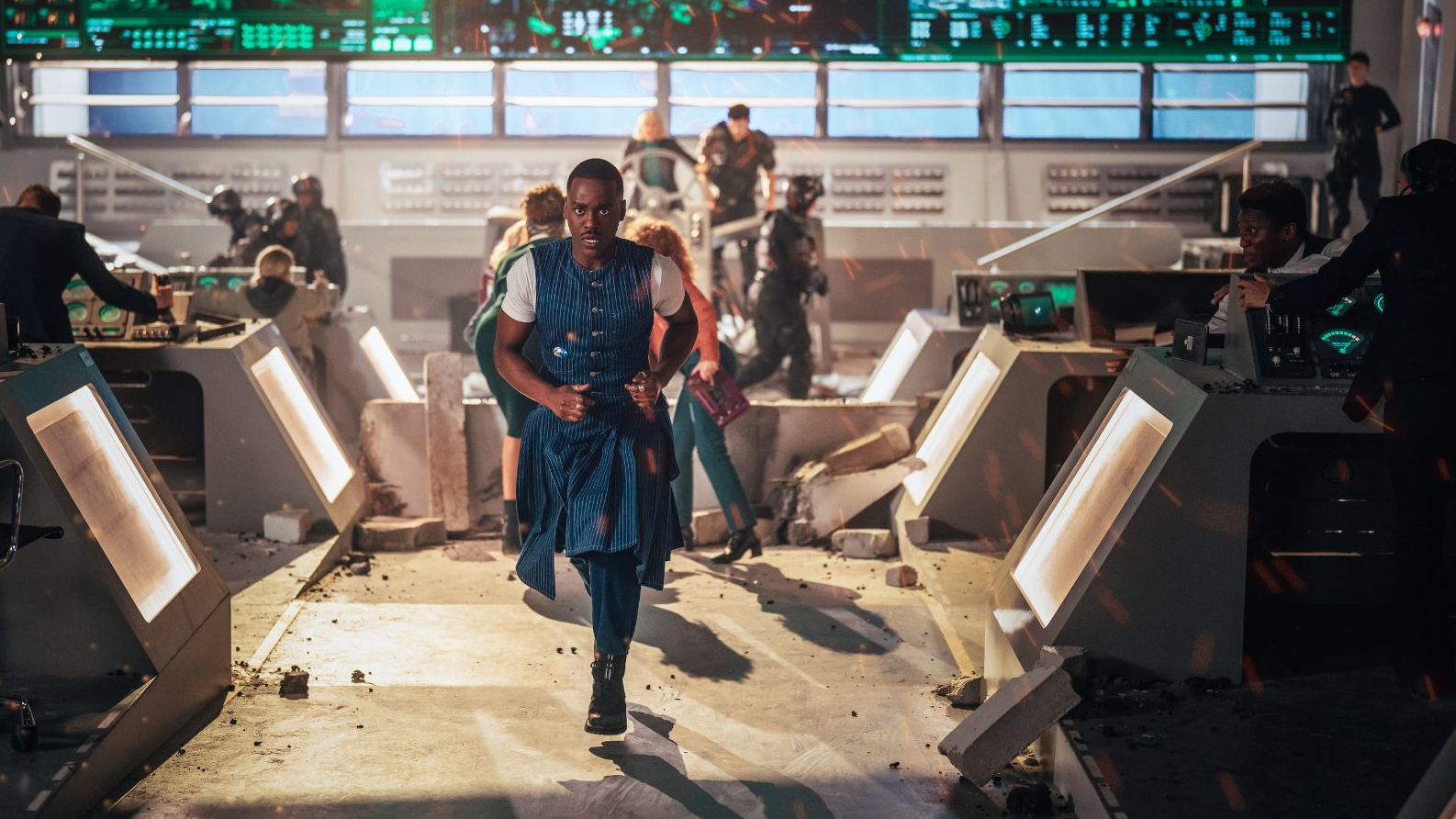 Ncuti Gatwa as the Fifteenth Doctor in Doctor Who Season 15 finale episode titled The Reality War.