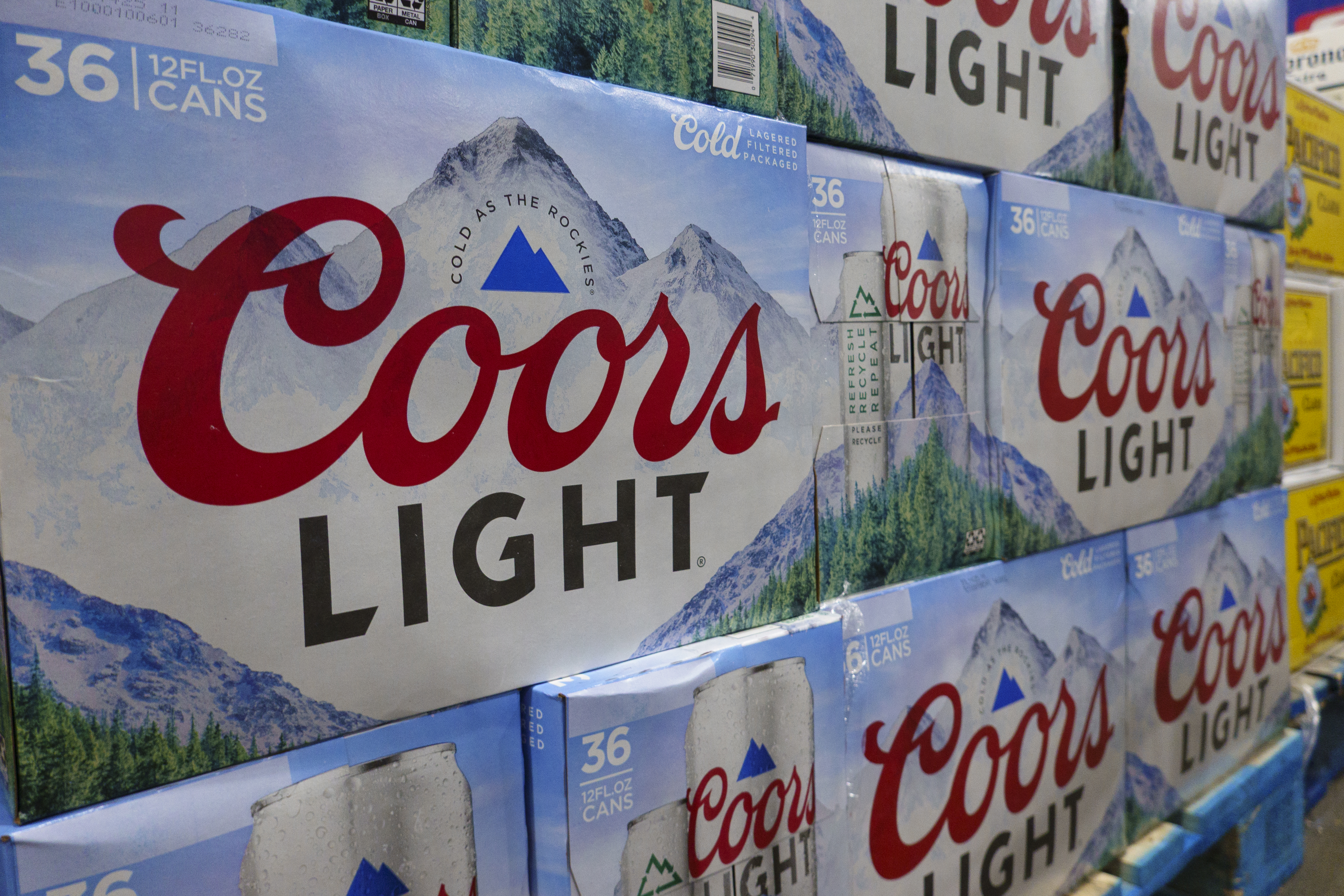 Cases of Coors Light (Image via Getty)