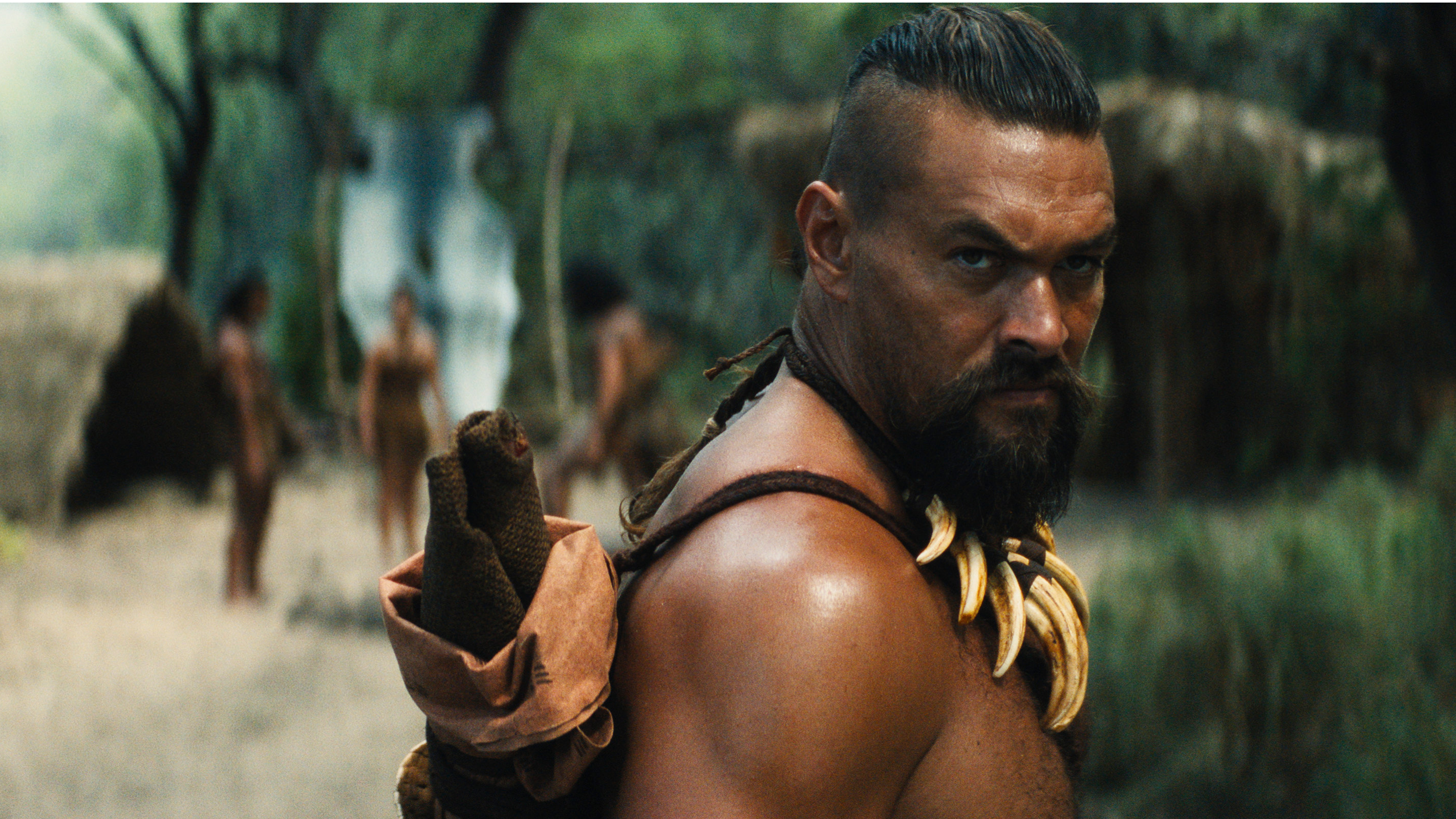 Jason Momoa in "Chief of War," now streaming on Apple TV+.