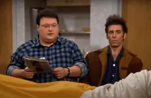 Wayne Knight and Michael Richards on Seinfeld (NBC)