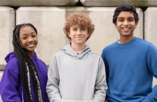 Leah Sava Jeffries, Walker Scobell, and Aryan Simhadri (Photo: Disney)