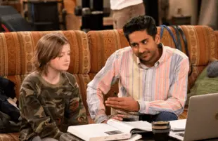 Farrah Mackenzie and Adhir Kalyan on United States of Al (Photo: Robert Voets/CBS)