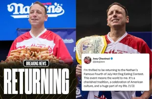 Competitive eater Joey Chestnut returns for Nathan's hot dog eating contest 2025 | Source: Instagram/@joeychestnut
