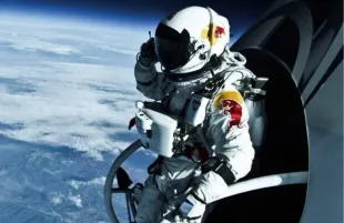 Felix Baumgartner’s space jump (Image via Facebook/Felix Baumgartner)