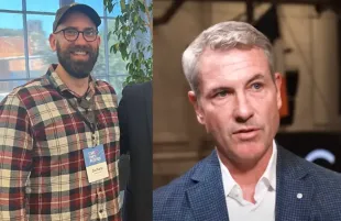 Zach Hensley [L] and Andy Byron [R] (Image via LinkedIn/Kyle Grimslid, PharmD & YouTube/New York Stock Exchange)