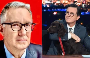 Keith Olbermann shuts down claims that The Late Show with Stephen Colbert was cancelled for political reasons, saying CBS made the decision based on finances.