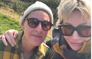 Ellen DeGeneres with her wife Portia de Rossi in December 2024 (Image via Instagram/ellendegeneres)