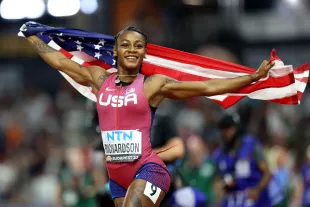 Sha'Carri Richardson in 2023 (Image via Getty)
